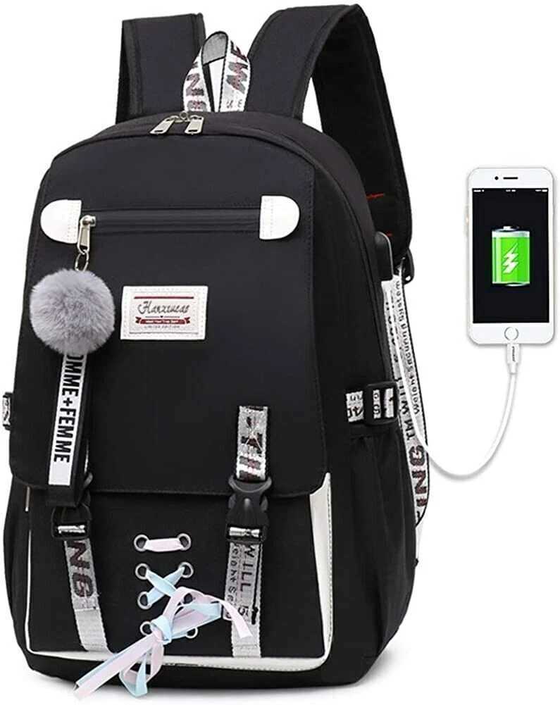 Girls black rucksack clearance