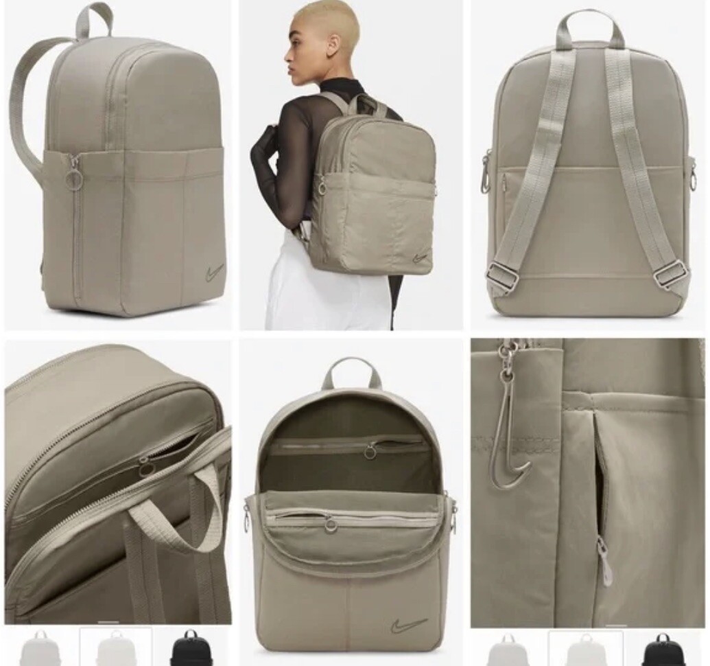 Nike One Luxe School Backpack Women's One SZ Beige CV0061-230 NWT