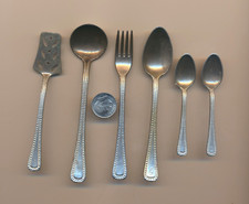 Lot Of 6 Made in Germany Miniature Silverware Feels Like Aluminum All under 4"