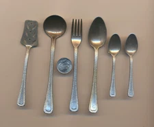 Lot Of 6 Made in Germany Miniature Silverware Feels Like Aluminum  All under 4"