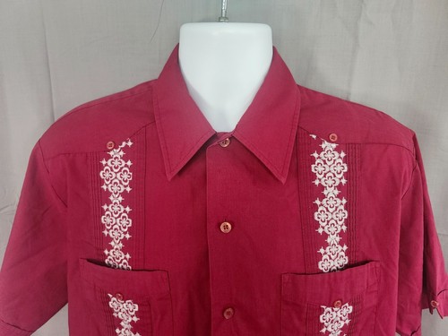 Guayabera by Haband Vintage Cabana Resort Wear Button Up Shirt size L - Picture 2 of 7