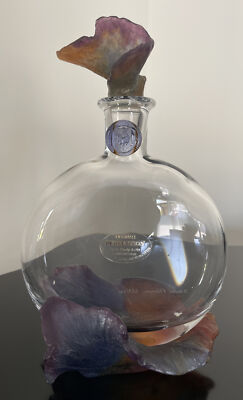 Daum France Cognac A. Hardy Perfection Aqua Pate De Verre Glass Decanter Ed 300