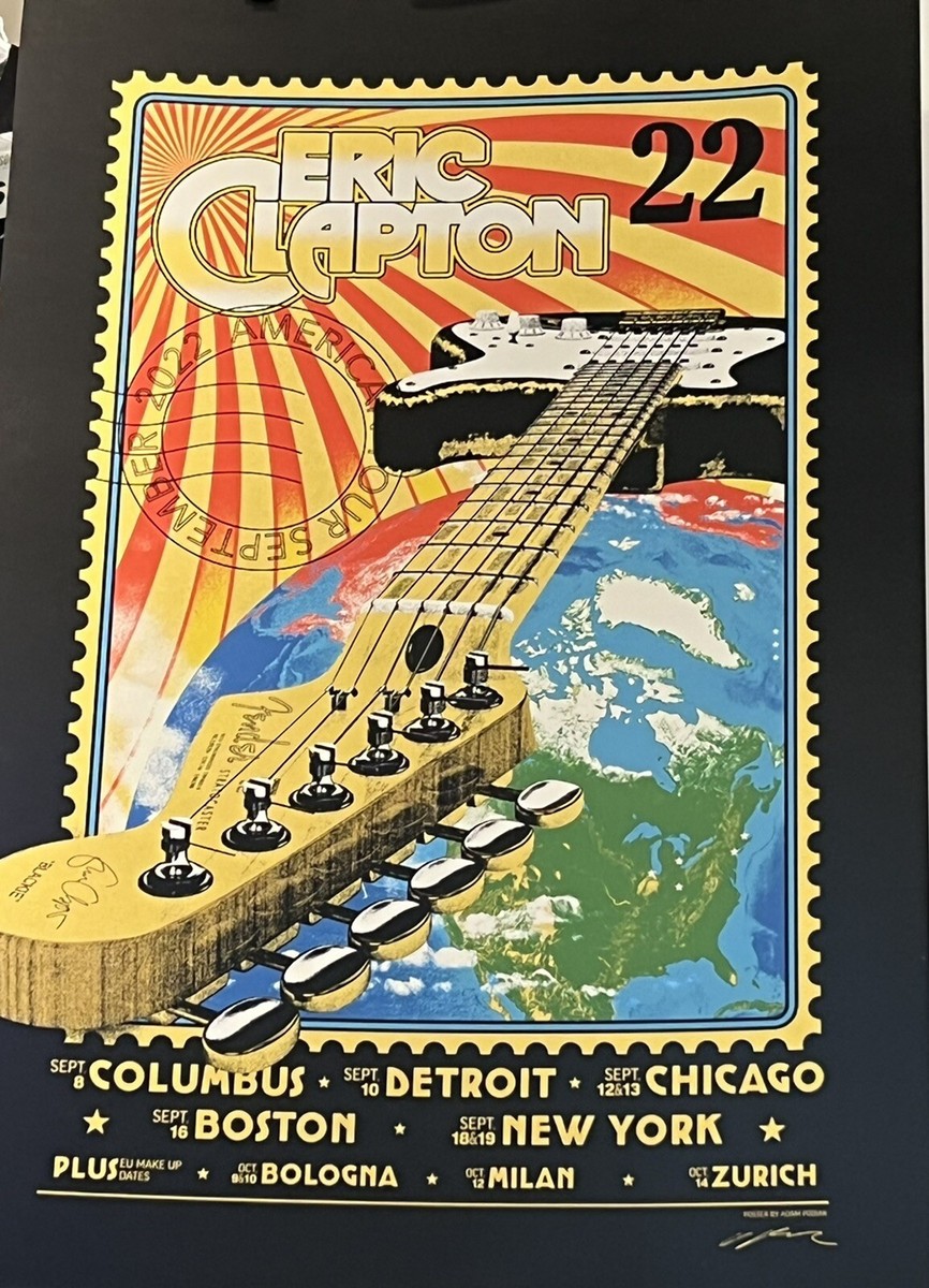 Eric Clapton、JOURNEY MAN JAPAN TOUR ポスター Eric Clapton Chronicles & Japan Tour 1999 Japanese Promo