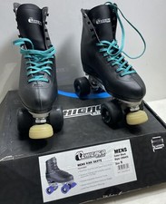 Chicago Men  s Rink Skates  SR 9  Roller Quad Skates NEW Teal Black