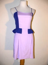Buddy Love Purple & Blue Dress Ruffle Accent Junior Size Large