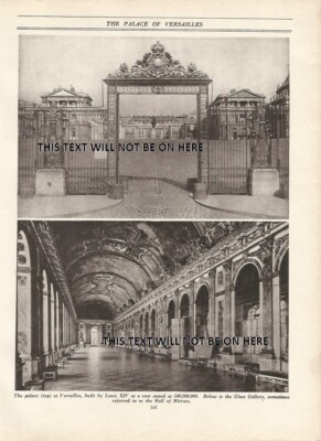 DAS PALAIS VON VERSAILLES GLAS GALERIE SPIEGELSAAL ILLUSTRATIONSDRUCK