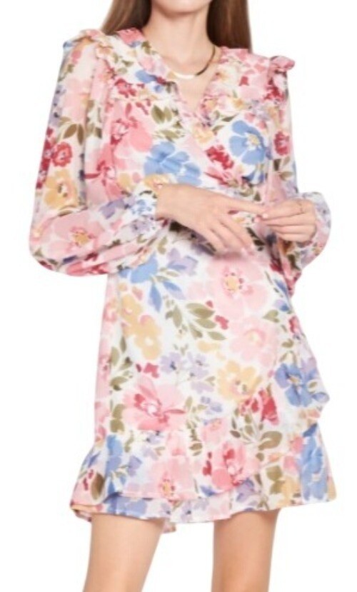 white christmas dresses Catalina Floral Chiffon Dress main image 0
