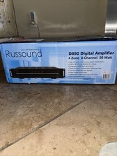 Russound D850 4 Zone 8 Channel Amp 50 Watts Per Channel New In Box.