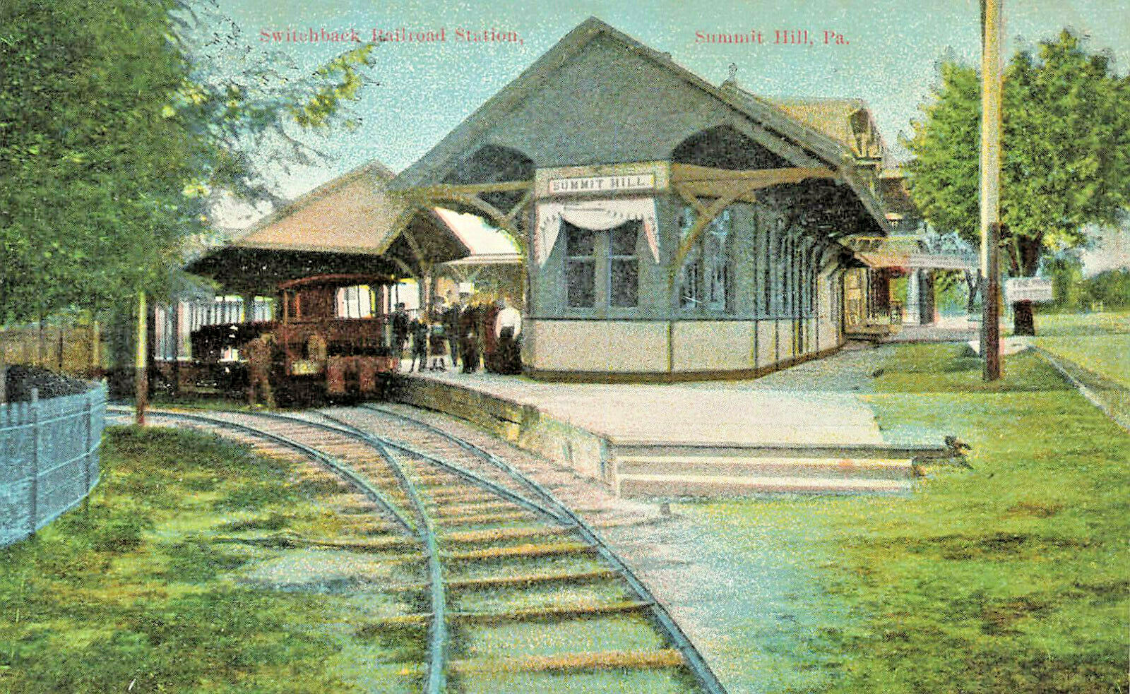 Summit Hill PA Switchback Railroad Station Postcard eBay