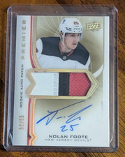 2020-21 UD Premier Acetate Rc Patch Auto Gold Nolan Foote /65 BCK2A