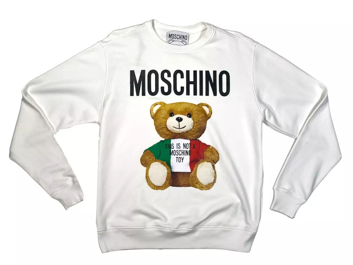 Moschino Couture Milano Jeremy Scott Teddy Bear Toy Sweatshirt Sz