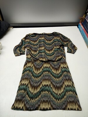 JBS Women's Striped Metallic Sparkle Top w/ 3/4 Sleeves Size XL
