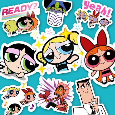 powerpuff girls stickers journal stickers scrapbooking cartoon