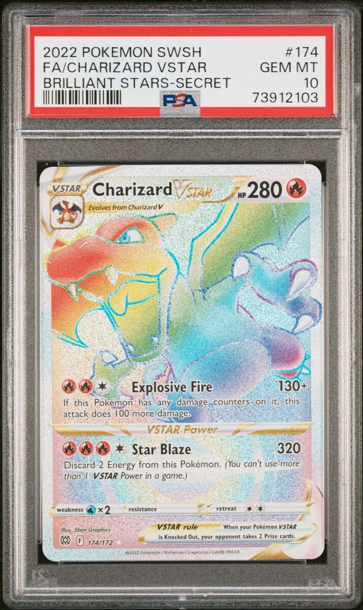 Pokemon Brilliant Stars Charizard VSTAR 174/172 Rainbow Pokemon Brilliant Stars Charizard VSTAR 174/172 Rainbow