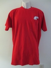 VINTAGE FRUIT OF THE LOOM RED POCKET T SHIRT USA MADE XL LAS VEGAS LOGO 4 ACES