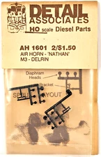 Detail Associates HO Scale #AH 1601 Air Horn - 'Nathan' M3 (2/pk) DELRIN