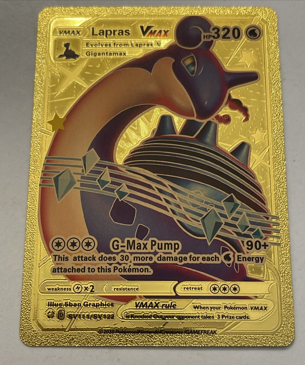 Pokemon Card Lapras VMAX SV111/SV122 HP320 Gold Foil | eBay