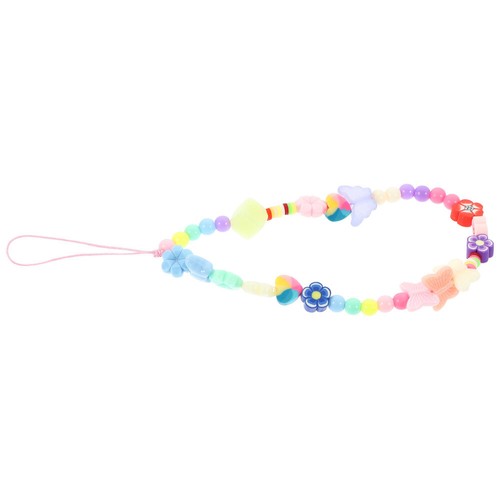 Polymer Clay Flowers Butterfly Beads Bohemia Phone Wrist Lanyard - Zdjęcie 3 z 12