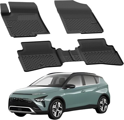 Floor Mats for Hyundai Bayon 2021-2024 | Custom Fit Floor Liner for Cars Black