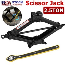 Scissor Jack 2.5ton 5511 Lbs Steel Scissor Car Kit Lift Jack Kit Wlug Wrench
