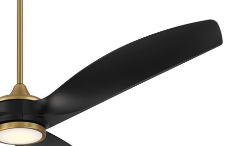 60" Casa Vieja La Jolla Surf Soft Brass LED Ceiling Fan with Remote - Picture 4 of 7