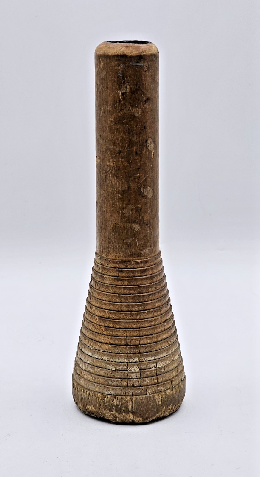Vintage Wooden Industrial Textile Yarn Bobbin Spool 8.5" Tall Lots Wear & Tear