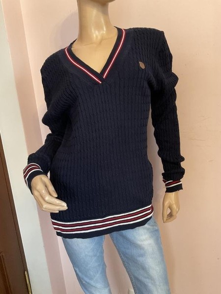 Women Tailorbyrd Sweater Navy Cotton 40 / L / 48