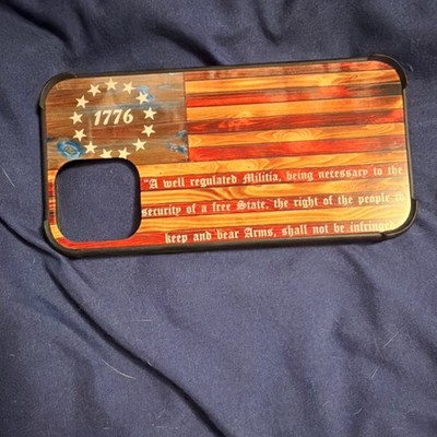 American Flag 1776 Second Amendment Patterned Hard Back Case for Apple iPhone 