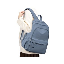 Small Blue Waterproof School Backpack Casual Travel Daypack Teens Men Women