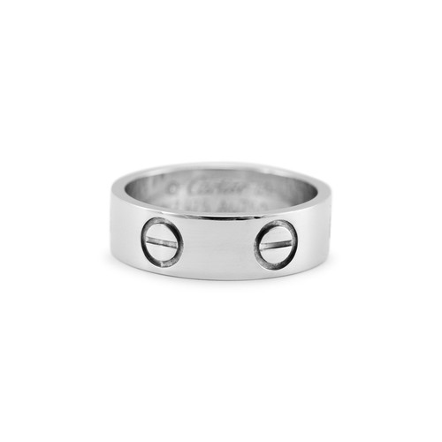Cartier 18K White Gold Love Band Ring