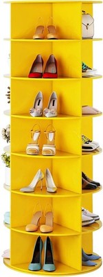 7 Tier Rotating Shoe Rack Tower, Easily Assembled Lazy Susan Shoe Organizer, ...
