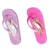 Girls Unicorn Flip Flops Summer Beach Pool Slippers Non Slip Sandals 9/10-2/3