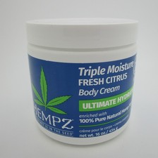 FRESH CITRUS Hempz Triple Moisture Body Cream 16 oz sealed