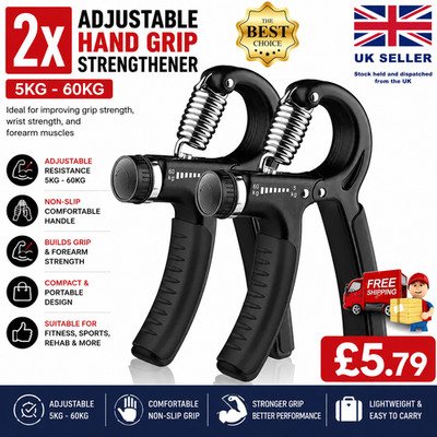 2er Pack Hand Grip Strengthener verstellbar 5-60 kg Handtrainer Unterarmtrainer
