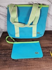   LACOSTE TOTE BAG Vertical Zipped Canvas Vintage N23 Summer 3 Varsity Blue     