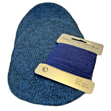 Elbow patch for sweater repair kit with darning mending wool - pair - sew on