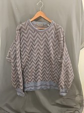 Brandini Men's Knit Sweater Wool Blend Lightweight Crew Size Large Italy Made