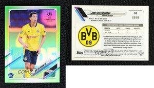 2020-21 Topps Chrome UCL Neon Green Refractor /99 Jude Bellingham #68 Rookie RC