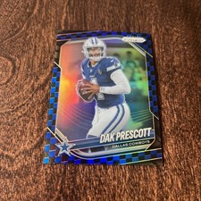 2025 Prizm Football Dak Prescott #57 BLUE CHECKERBOARD PRIZM SSP🔥Cowboys