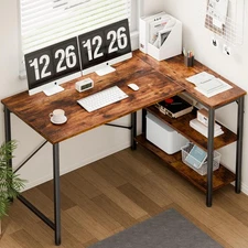 L Shaped Desk 47 Inch Computer Desk Gaming Furniture Corner Desks Home Office...
