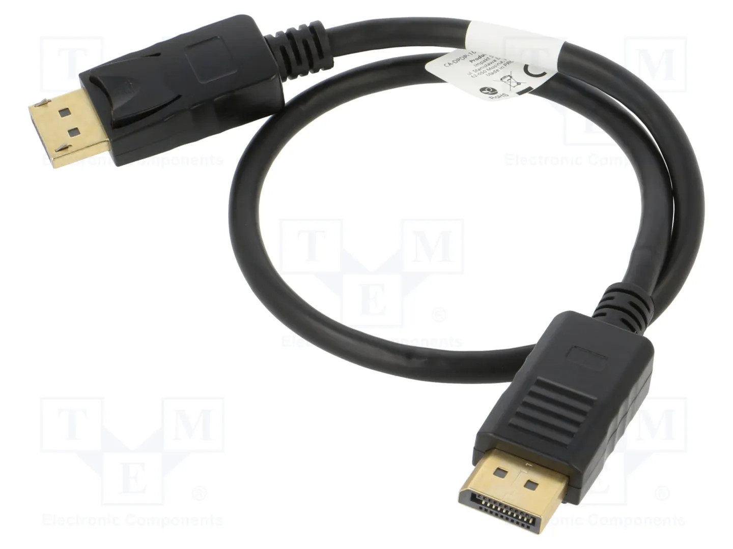 Lanberg CA-DPDP-10CC-0005-BK DisplayPort-Kabel 19 PIN V1.2 0.5M 4K Schwarz (0.50 m), Videokabel, Schwarz - Bild 3