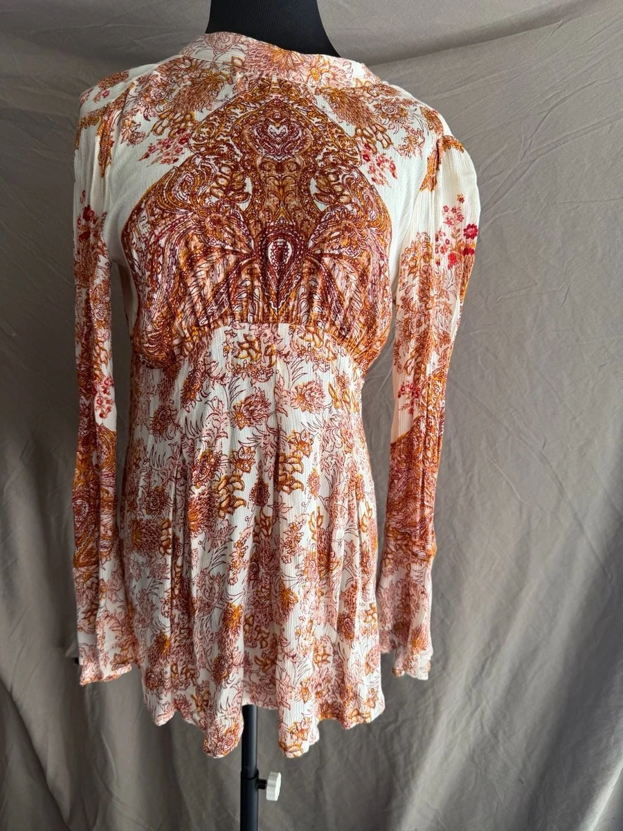 free people long sleeve dresses Free People Women's See It Through Dress, Pink, Medium