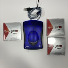 Iomega Zip 250 USB External Drive Z250USBPCMBP  3 Disks Parts/Repair