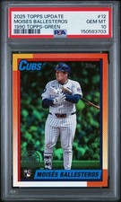 2025 Topps Update 1990 Topps Moises Ballesteros Green /99 #U90-12 PSA 10 GEM MT 