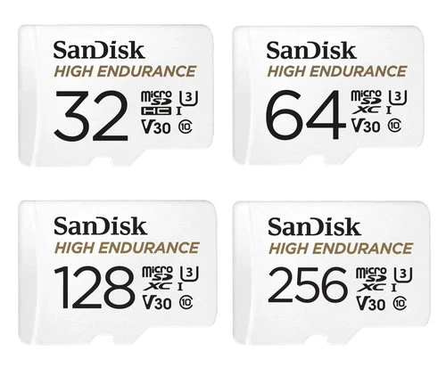 SanDisk High Endurance Card For Dash Cam Security Cam 32GB 64 128 256GB Micro SD