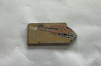 PIN'S SNCF TGV ORANGE CHIPKARTE GELB SILBER TELEFON C BAZILLE BALLARD RAR