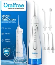 Oralfree Water Dental Flosser Cordless for Teeth Cleaning - 4 Modes Oral Irri...