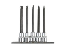 Image of Laser Tools Long Ball End Hex Socket Bit Set 3/8"D 5pc 6765