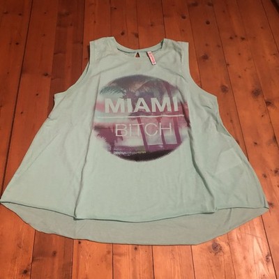 Fishbone Sister Damen Top Gr. M Türkis Print