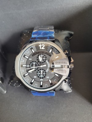 Diesel DZ4283 Mega Chief Chronograph Black Dial Men's Watch BNWT